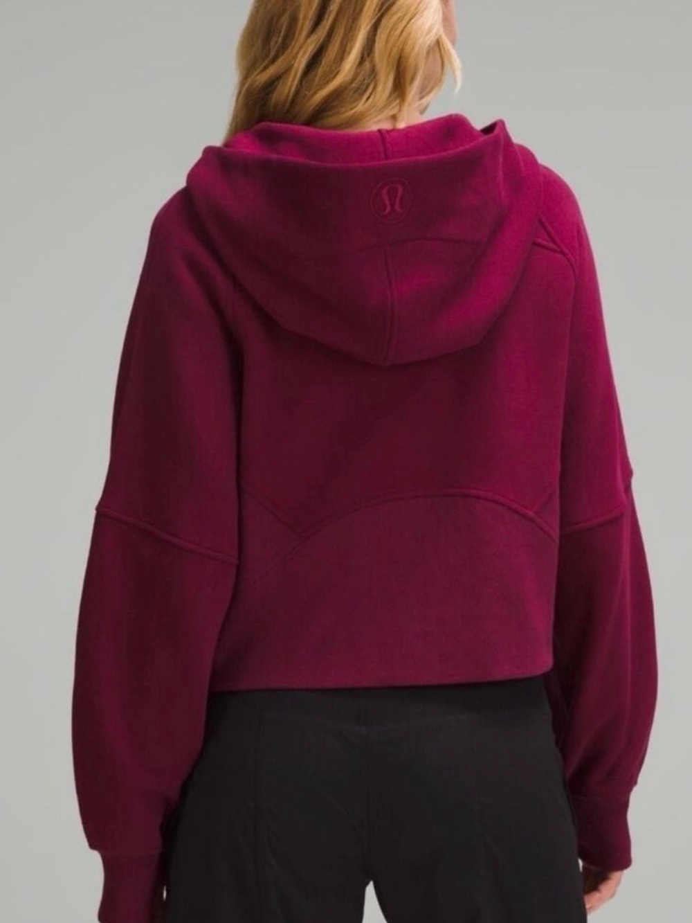 *New Lululemon Scuba full zip cropped hoodie sz M/L in Raspberry - Picture 3 of 13